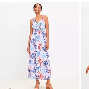 Fish double side tie maxi dress